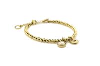 Qoss Armband Zoey Hart Crème | Goud