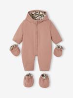Babypakje geboorte gevoerd met imitatie luipaardbont rozenhout