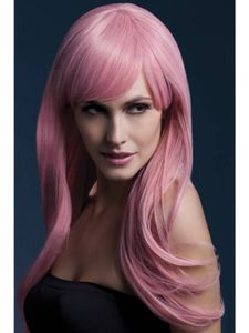 Professionele pruik pastel roze Sienna