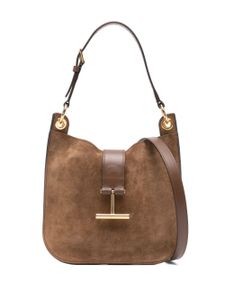 TOM FORD petit sac à bandoulière Tara en daim - Marron