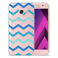 Samsung Galaxy A3 2017 | TPU bumper | Zigzag Blauw