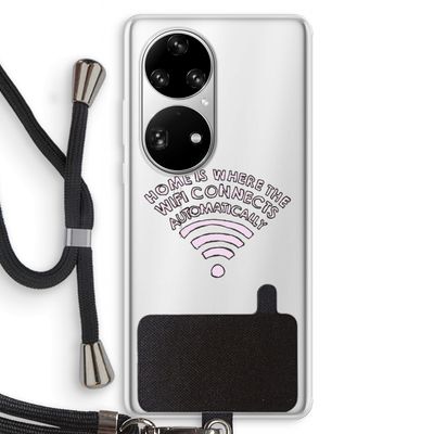 Home Is Where The Wifi Is: Huawei P50 Pro Transparant Hoesje met koord