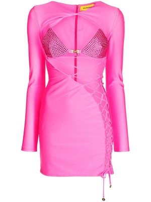 Dundas robe courte à détail de laçage - Rose