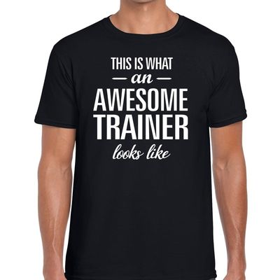 Awesome trainer cadeau t-shirt zwart voor heren Awesome trainer cadeau t-shirt zwart voor heren