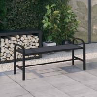Tuinbank 124,5 cm staal en HKC zwart Tuinbank 124,5 cm staal en HKC zwart