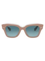 Ray-Ban lunettes de soleil State Street à monture carrée - Marron