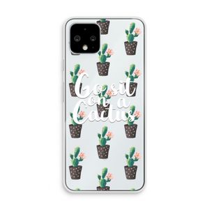 Cactus quote: Pixel 4 Transparant Hoesje