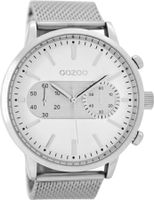 OOZOO Timepieces Horloge Zilver/Wit | C9070 - thumbnail