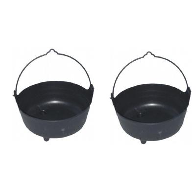 2x Heksenketel zwart 37 cm
