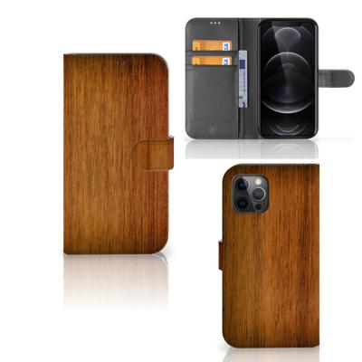 Apple iPhone 12 Pro Max | Book Style Case | Donker Hout