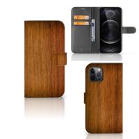 Apple iPhone 12 Pro Max | Book Style Case | Donker Hout