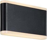 Nordlux LED Wandlamp Akron zwart 6W 3000K IP44 17cm - 4800870