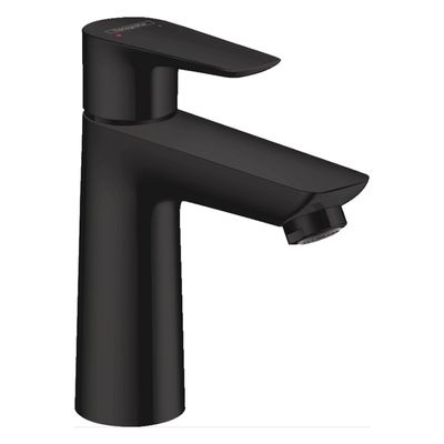 Hansgrohe Wastafelmengkraan Talis E 110 Eengreeps CoolStart met Trekwaste Mat Zwart