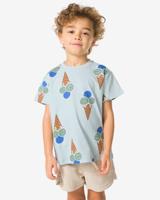 HEMA Kinder T-shirt Ijsjes Lichtblauw (lichtblauw)