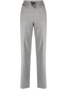 Agnona pantalon en laine mélangée à coupe droite - Gris