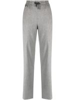 Agnona pantalon en laine mélangée à coupe droite - Gris - thumbnail