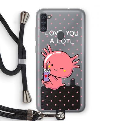 Love You A Lotl: Samsung Galaxy A11 Transparant Hoesje met koord