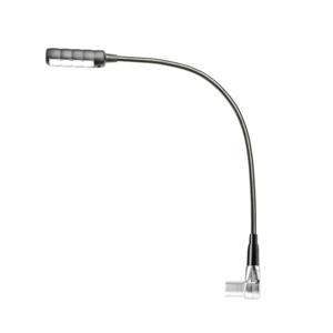 Adam Hall SLED 1 ULTRA XLR 3 A 3-pin XLR zwanenhals-lamp met 4 COB LED's (haakse plug)