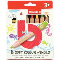Bruynzeel 6 soft kleurpotloden Bruynzeel 6 soft kleurpotloden