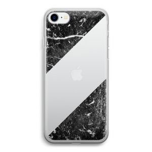Zwart marmer: iPhone SE 2020 Transparant Hoesje