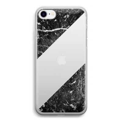Zwart marmer: iPhone SE 2020 Transparant Hoesje