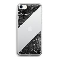 Zwart marmer: iPhone SE 2020 Transparant Hoesje