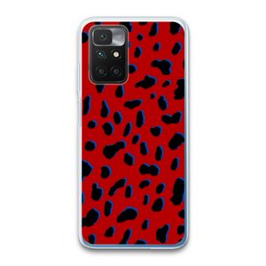Red Leopard: Xiaomi Redmi 10 Transparant Hoesje