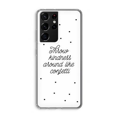 Confetti: Samsung Galaxy S21 Ultra Transparant Hoesje