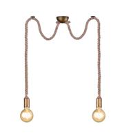 Trio HanglampCord touwlamp 2-lichts brons - 310100204