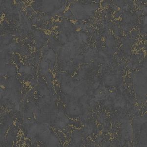 DUTCH WALLCOVERINGS DUTCH WALLCOVERINGS Behang Marble zwart en goud