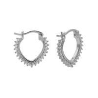 Karma Oorringen Plain Hoops Zirconia V 19MM Zilver