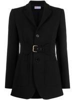 RED Valentino blazer boutonné à taille ceinturée - Noir