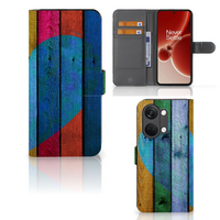 OnePlus Nord 3 Book Style Case Wood Heart - Cadeau voor je Vriend
