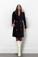 Bo shiny bonded dress - black - 13464