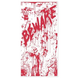 Horror deurposter met bloed