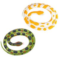Setje van 2x rubberen nep/namaak slangen van 117 cm - Speelfiguren - thumbnail