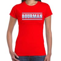 Buurman verkleed t-shirt - rood - voor dames - carnaval kleding / kostuum - van TV