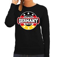 Have fear Germany is here / Duitsland supporter sweater zwart voor dames