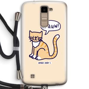 Miauw: LG K10 (2016) Transparant Hoesje met koord