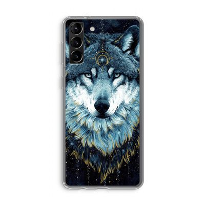 Darkness Wolf: Samsung Galaxy S21 Plus Transparant Hoesje