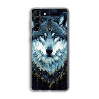 Darkness Wolf: Samsung Galaxy S21 Plus Transparant Hoesje