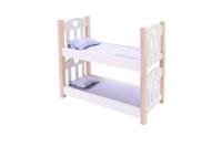 Poppen Stapelbed Grijs/Wit