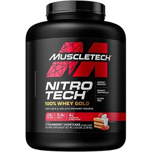 Nitro Tech Whey Gold 2270gr Aardbei