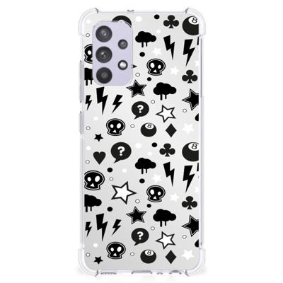 Extreme Case Samsung Galaxy A32 4G | A32 5G Enterprise Editie Silver Punk Extreme Case Samsung Galaxy A32 4G | A32 5G Enterprise Editie Silver Punk