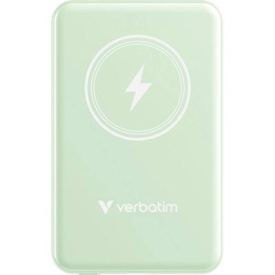 Verbatim Charge n Go Magnetic Wireless Powerbank 5000 mAh Fast Charge, Quick Charge 3.0, USB PD 3.0, Adaptive Fast Charge LiPo USB-C Groen