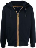 K-Way hoodie zippé à patch logo - Bleu