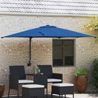 VidaXL Tuinparasol azurblauw 248,5 x 247,5 x 160 cm polyester en staal