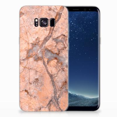 Samsung Galaxy S8 Plus | TPU | Siliconen hoesje | Marmer Oranje