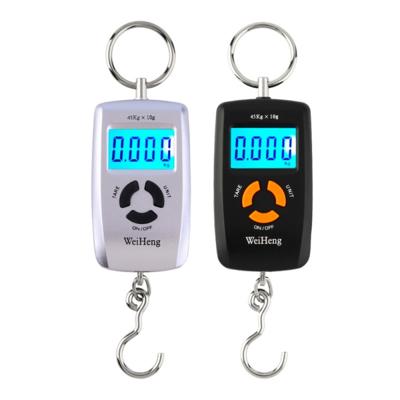 45kg x 10g hoge precisie LCD draagbare digitale achtergrondverlichting elektronische draagbare schaal willekeurige kleur levering