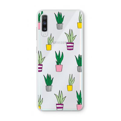 Sanseveria: Samsung Galaxy A70 Transparant Hoesje